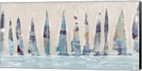 Framed Dozen Muted Boats Panel