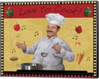 Framed 'Love to Cook Master' border=