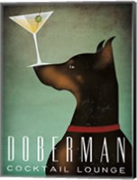 Framed Doberman Martini