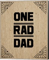 Framed One Rad Dad - Brown Cardboard