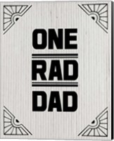 Framed One Rad Dad - White Cardboard