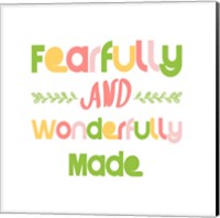 Framed Fearfully and Wonderfully Made - Pink and Green