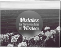 Framed Mistakes Are The Growing Pains of Wisdom - Grayscale