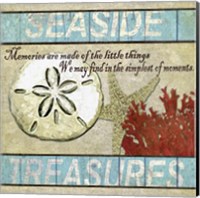 Framed 'Seaside Treasures' border=