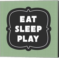 Framed 'Eat Sleep Play Football - Green Part II' border=