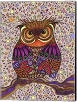 Framed Starry Night Owl