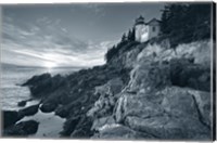 Framed Bass Harbor Head Sunset no Border