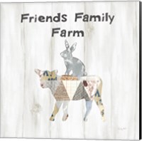 Framed 'Farm Family VIII' border=