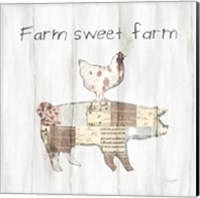 Framed 'Farm Family VII' border=