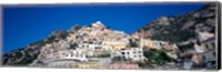 Framed Town on mountains, Positano, Amalfi Coast, Campania, Italy