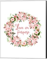 Framed Love on Purpose Pink Wreath