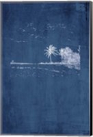 Framed Navy Beach Palm II