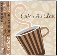 Framed 'Cafe Au Lait Cocoa Latte IX' border=