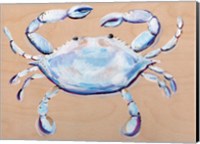 Framed Blue and White Crab