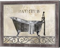 Framed 'Bath Silhouette II' border=