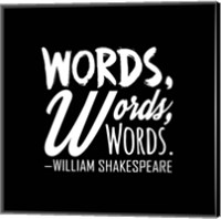 Framed Words Words Words Shakespeare White