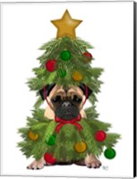 Framed Pug, Christmas Tree Costume
