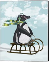 Framed Penguin On Sled