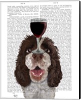 Framed Dog Au Vin, Springer Spaniel