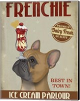 Framed French Bulldog Ice Cream