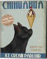 Framed Chihuahua, Black, Ice Cream