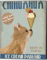 Framed Chihuahua, Long Haired, Ice Cream