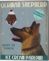 Framed German Shepherd Ice Cream