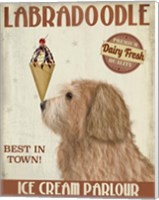 Framed Labradoodle, Golden, Ice Cream