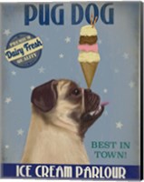 Framed Pug, Fawn, Ice Cream