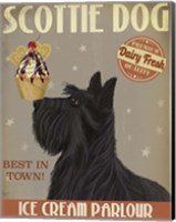 Framed Scottish Terrier Ice Cream