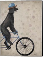 Framed Poodle on Bicycle, Black