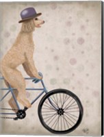 Framed Poodle on Bicycle, Cream