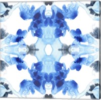 Framed Blue Kaleidoscope III