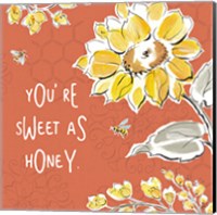 Framed 'Bee Happy III Spice' border=