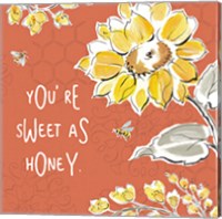 Framed 'Bee Happy III Spice' border=