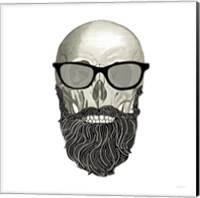 Framed 'Hipster Skull I' border=