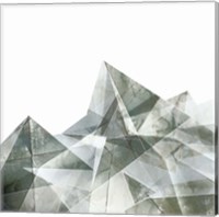 Framed 'Paper Mountains I' border=