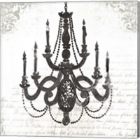 Framed Black Chandelier I