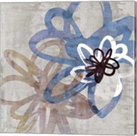 Framed 'Scribbled Floral II' border=