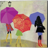 Framed Umbrella Girls