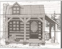 Framed 'Fall Cabin II' border=