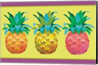 Framed Island Time Pineapples I