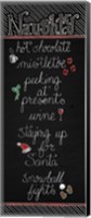 Framed Christmas Chalkboard Naughty