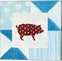 Framed 'Modern Americana Farm Quilt I' border=
