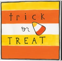 Framed Halloween Trick or Treat Candy Corn