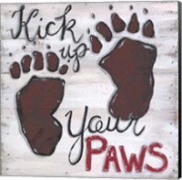 Framed 'Kick Up Your Paws' border=