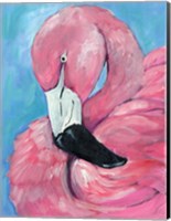 Framed Pink Flamingo