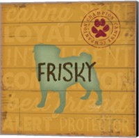 Framed Frisky Dog