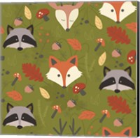 Framed Fall Animal Pattern