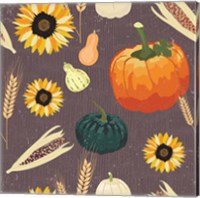 Framed Autumn Harvest Pattern